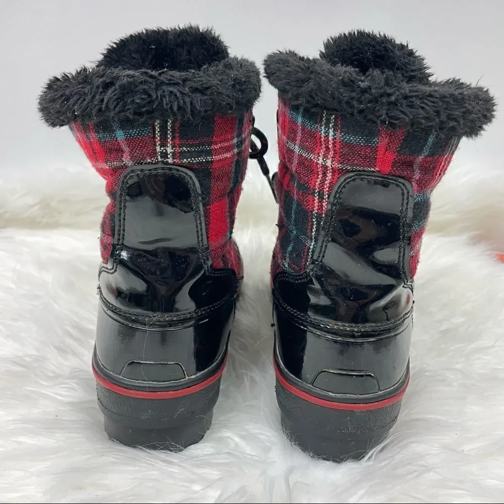 Storm Alpen | waterproof snow boots 6.0 M plaid, black , red.